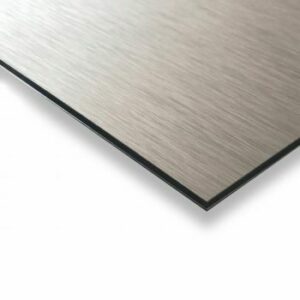 Brushed aluminium composite plate - stylish plate with brushed aluminium finish.