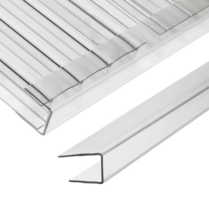 Polycarbonate U-profile, durable and versatile for finishing channel sheets.