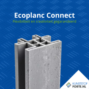 Ecoplanc Connect, plastic boards with connection system for seamless installation.