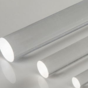 "XT acrylic round bars in various diameters, clear and easy to work with for technical and decorative applications."