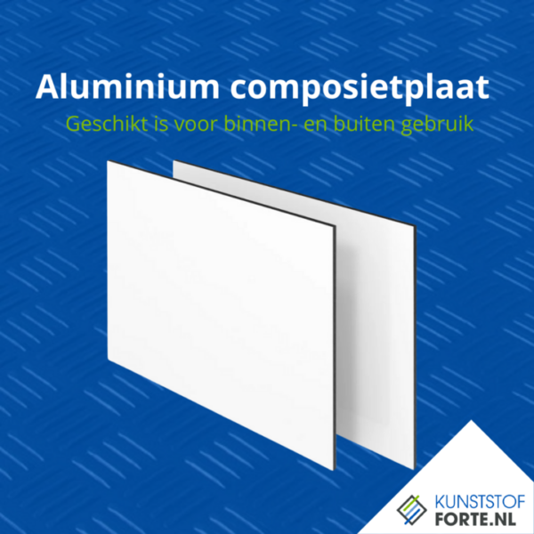 Witte aluminium composiet plaat voor veelzijdige toepassingen.