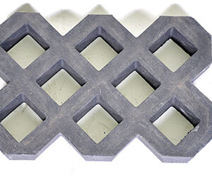 Plastic lawn edging tile, durable solution for creating neat and stable lawn edges.