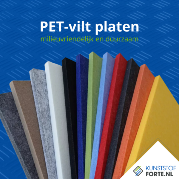 PET Felt sheet suitable for sound insulation and interior design, made from recycled material.