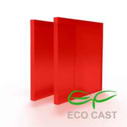 Plexiglas sheet in satin cherry red, perfect for a vibrant and stylish look.