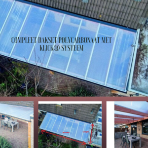 Complete polycarbonate roof set with Klick® system